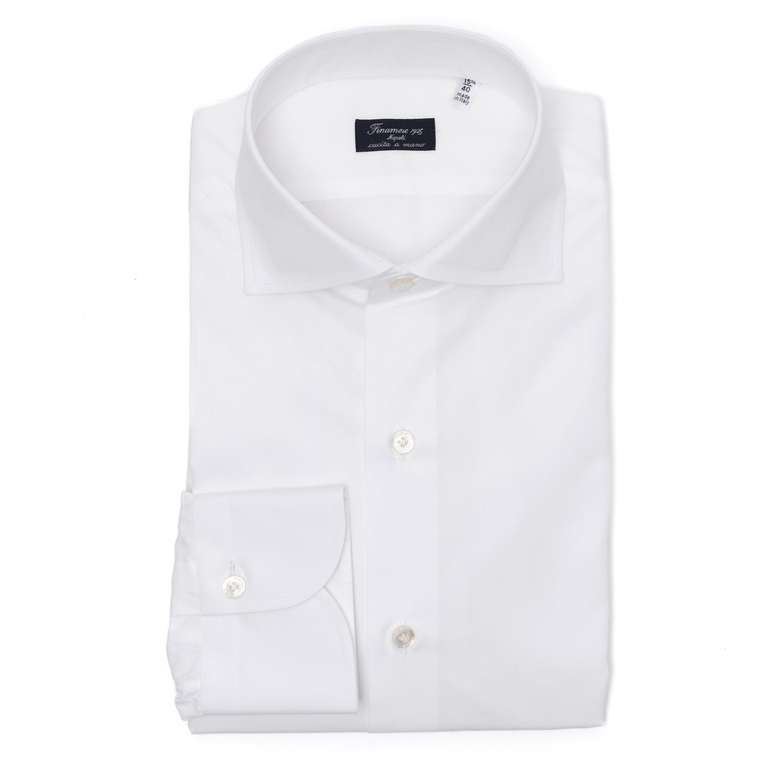White Shirt "Poplin Alumo" made of pure Cotton - Collo Eduardo